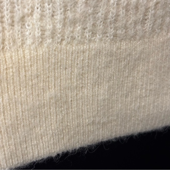 Quince Baby Alpaca-Wool Blend Cropped Ivory Cardigan - Picture 9 of 16